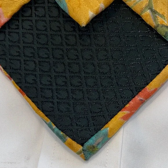 Floral Patterned Yellow Silk LP Tie - Picture 3 of 7